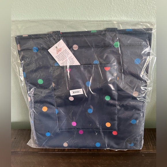 🟣🟡🔵 NWT Lug Runner 1 piece Tote in Multi Dot Navy 🟣🟡🔵 - Picture 9 of 9